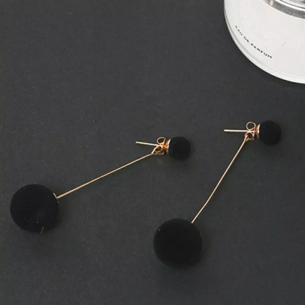 🦋Brand New*Plush Ball Drop Earrings* - Picture 2 of 4